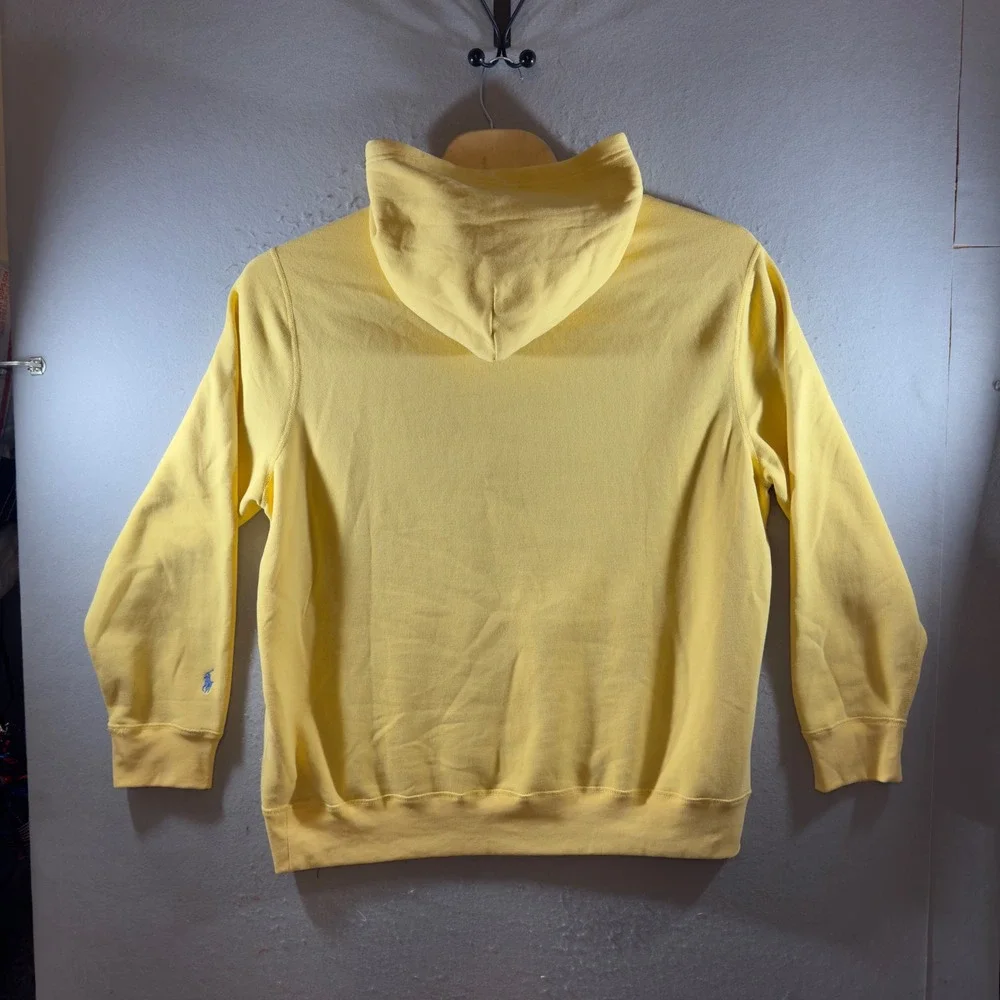 1707 | Polo Ralph Lauren Collegiate Logo Fleece Pullover Hoodie Yellow Mens XXL